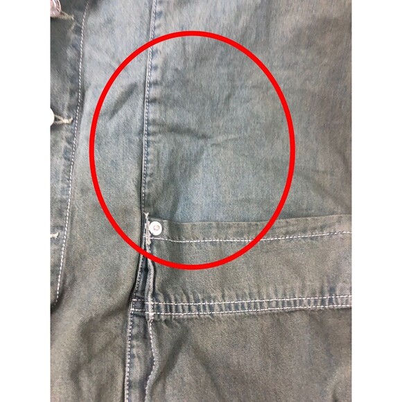 Free People We The Free Margarita Jumpsuit Rigid Denim Wide Leg Cotton S 279967 - Picture 10 of 10